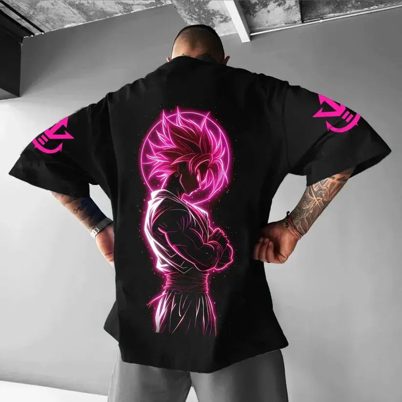 Dragon Ball Japanese Anime Goku Men's T-shirt Summer Cotton Boy Y2k Harajuku Children's Parent-child Leisure Short Sleeves