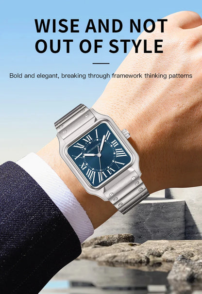 2025 New 34MM Specht & Söhne Quartz Watch Japan VH31 Movement Sapphire Blue Color Ultrathin Stainless Steel Men's Watch