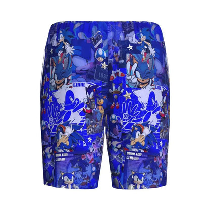 Custom Shadow The Hedgehog Sonic Poster Short Pajama Pants Men Sleepwear Sleep Lounge Bottom Shorts Sleeping Pants