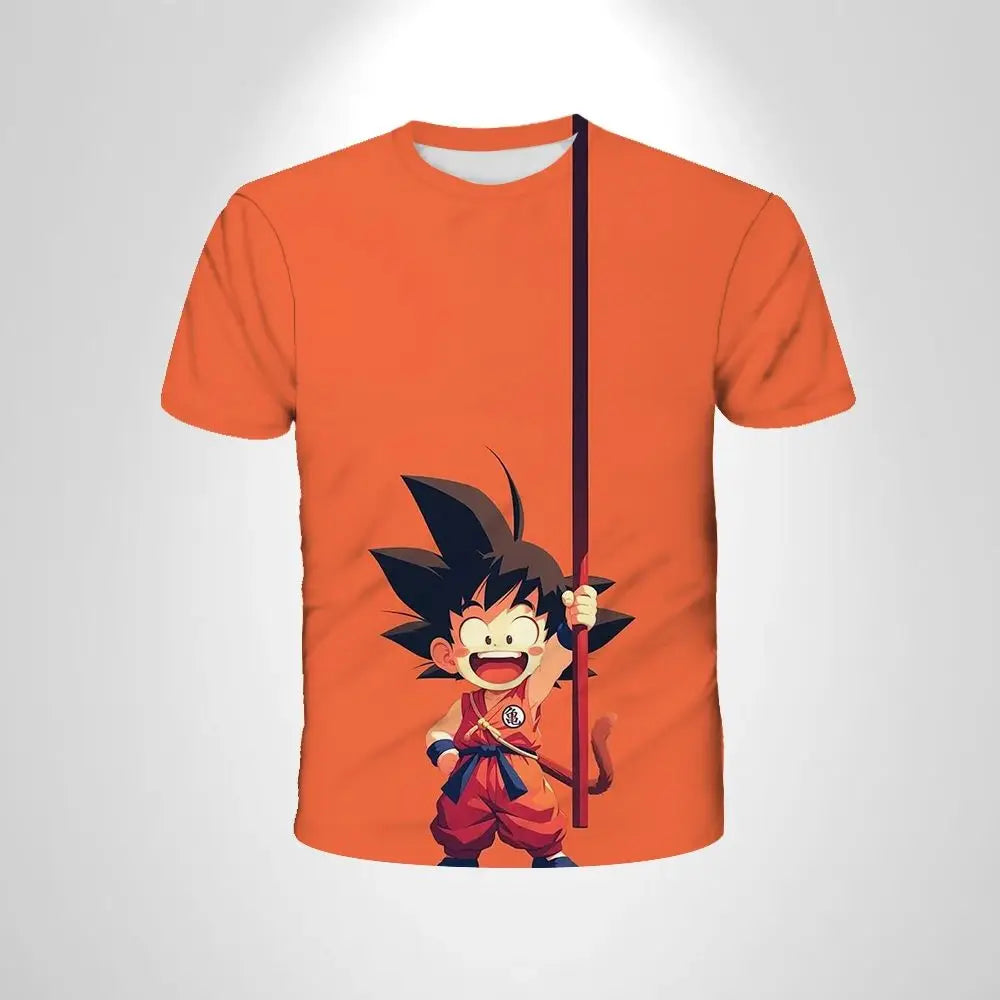 2026 New Dragon Ball 3D Printed T-shirt for Children's Clothing, Adult Summer Short Sleeved Anime T-shirt,casual and Fashionable
