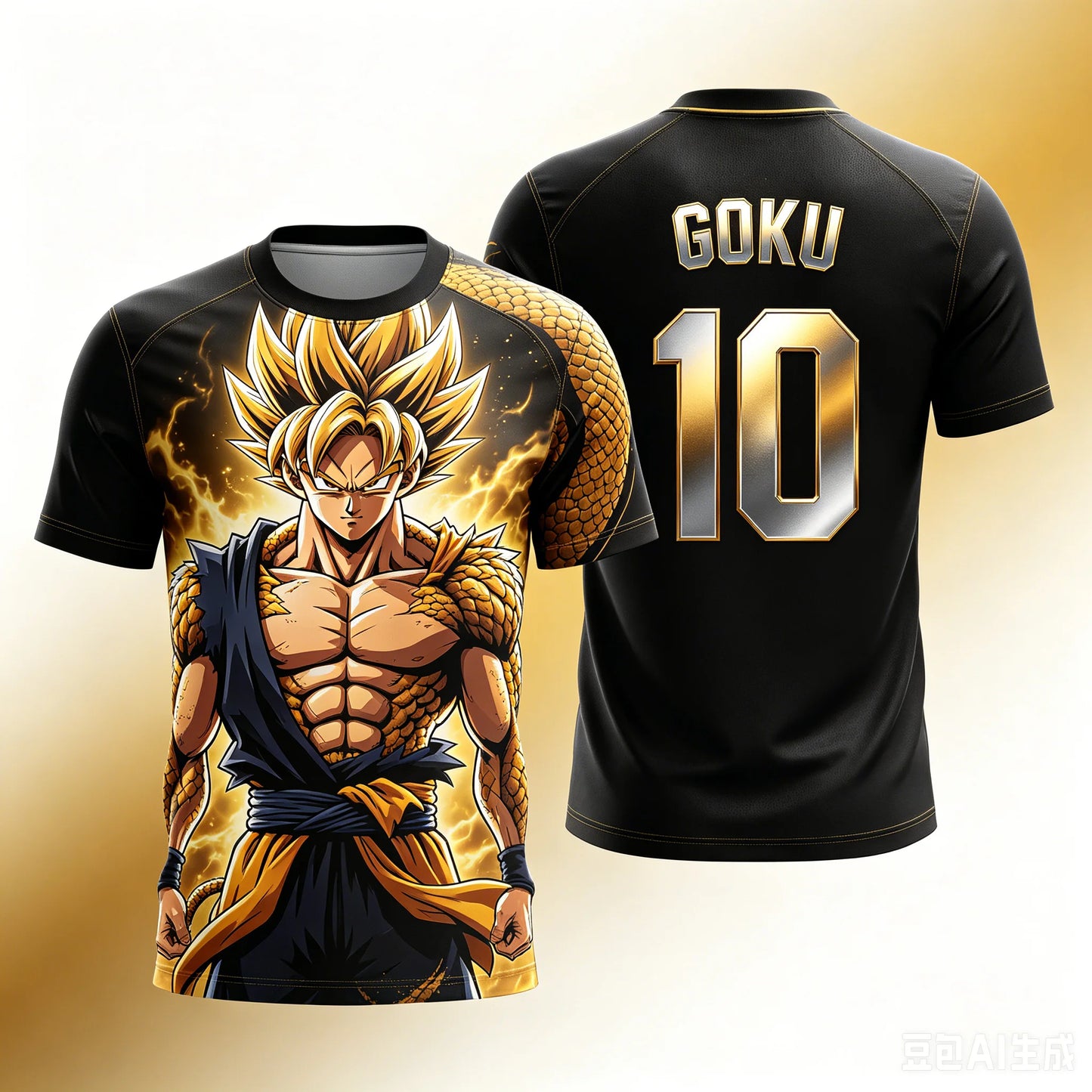 2026 Summer Nice Fabric Dragon Ball NO.10 Goku Licensed 3D Printed T-Shirt Breathable Quick Dry Adults S-6XL Children 90-160 Cm