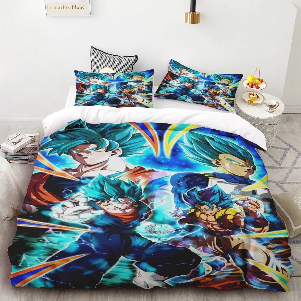 Σετ Παπλωματοθήκης Goku Dragon Ball για Εφήβους, Σετ Κλινοσκεπασμάτων με Παπλωματοθήκη για Παιδιά και Αγόρια, Ιδανικό Δώρο, Διακόσμηση Κρεβατοκάμαρας Queen King