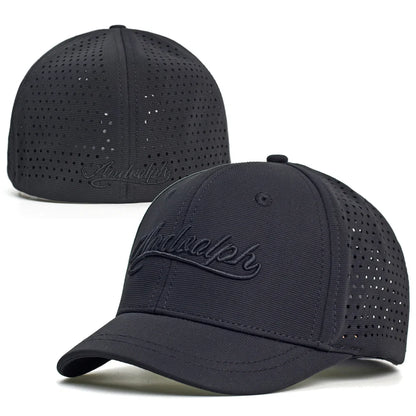 Boné de basebol em malha com pala curta e parte traseira fechada para homem e mulher, respirável, estilo snapback, boné dad hat ajustado e ajustável, cor lisa, estilo trucker