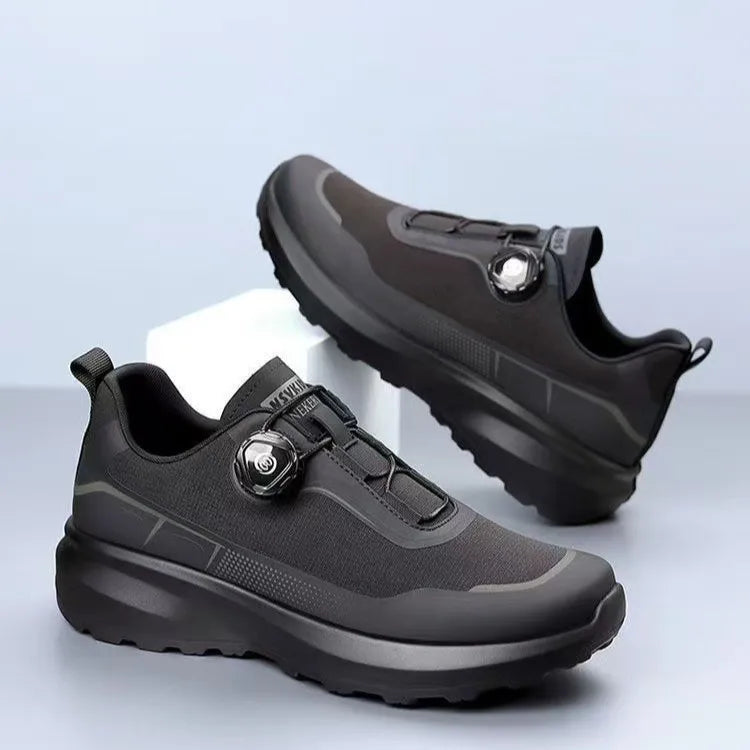 Original New Men Rotating-Button Driving Sneakers Platform Casual Walking Shoes Outdoor Wear-Resistant Running Sports Shoes Plus Size