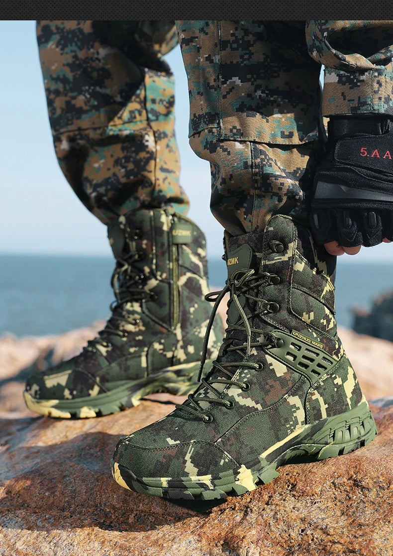 Hiking Shoes Men Boots Wear-resistant Breathable Casual Sports Shoes Men Ankle Boots Comfortable Outdoor High-top Boots Men