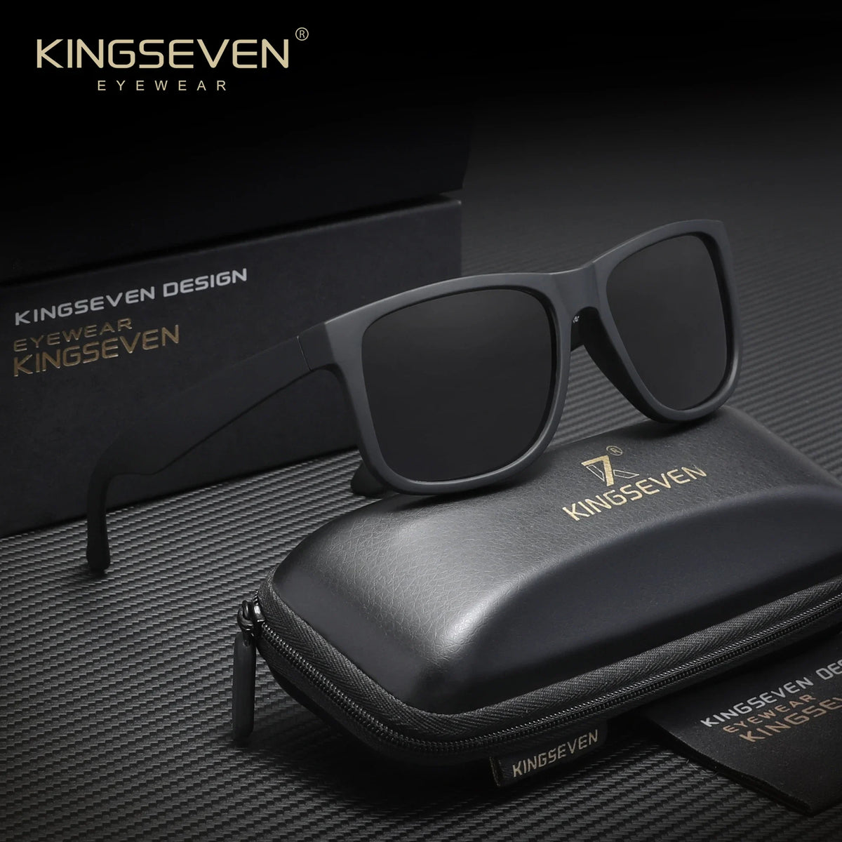 KINGSEVEN Fashion Square polarizované sluneční brýle pro muže a ženy – brýle na řízení, outdoor a cestování, UV400