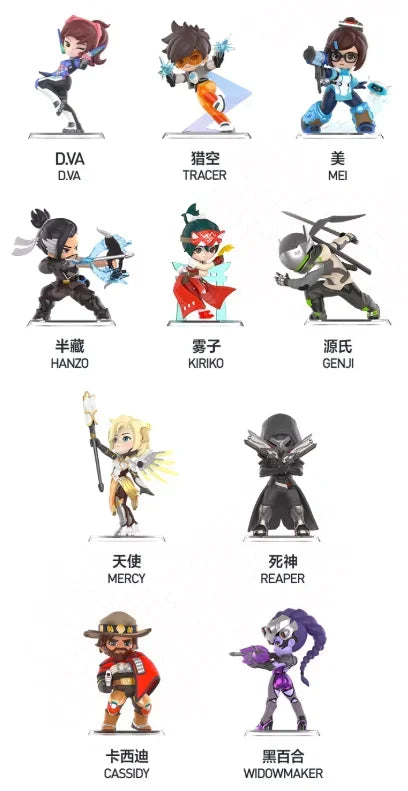 POP MART Overwatch Play of the Game Series Original-Blind-Box Überraschungs-Mystery-Box Niedliche Anime-Actionfiguren Ornamente Figuren