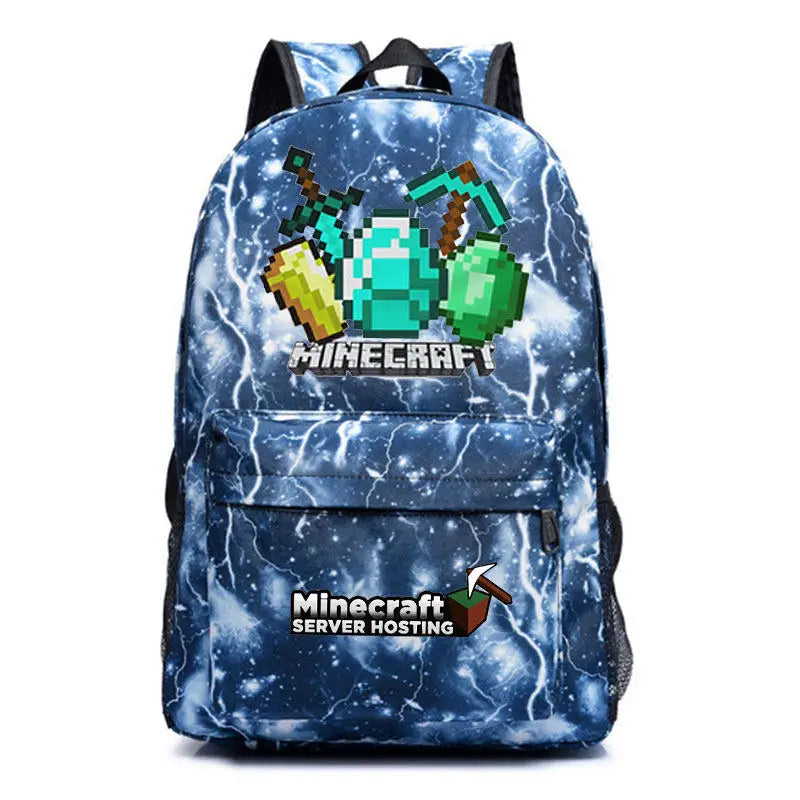 Minecraft Enderman Creeper Graphic Printed Backpack Large Capacity Lightweight Fashion Casual For Daily Travel Outdoor Leisure