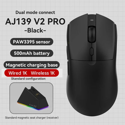 AJAZZ AJ139Pro/AJ139V2MC draadloze muis PMW3395/PAW3311-chipset 12000-26000Dpi professionele gamingmuis