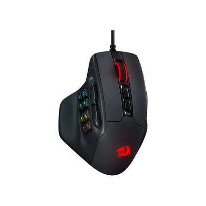Геймърска MMO мишка Redragon M811 Aatrox, кабелна RGB мишка за геймъри с 15 програмируеми бутона и ергономичен дизайн за естествен захват