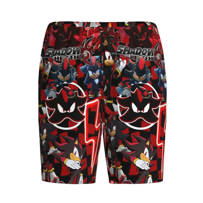 Custom Shadow The Hedgehog Sonic Poster Short Pajama Pants Men Sleepwear Sleep Lounge Bottom Shorts Sleeping Pants