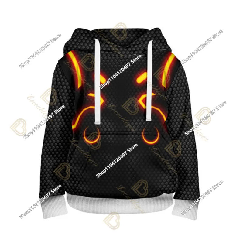 Bluza z kapturem Fortnite z nadrukiem dla dzieci 2-14Y, bluzy dla chłopców i dziewczynek, modna kurtka Harajuku, odzież dziecięca, gry, kostium cosplay