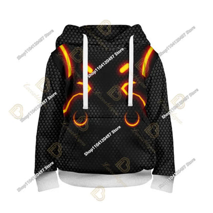 Bluza z kapturem Fortnite z nadrukiem dla dzieci 2-14Y, bluzy dla chłopców i dziewczynek, modna kurtka Harajuku, odzież dziecięca, gry, kostium cosplay