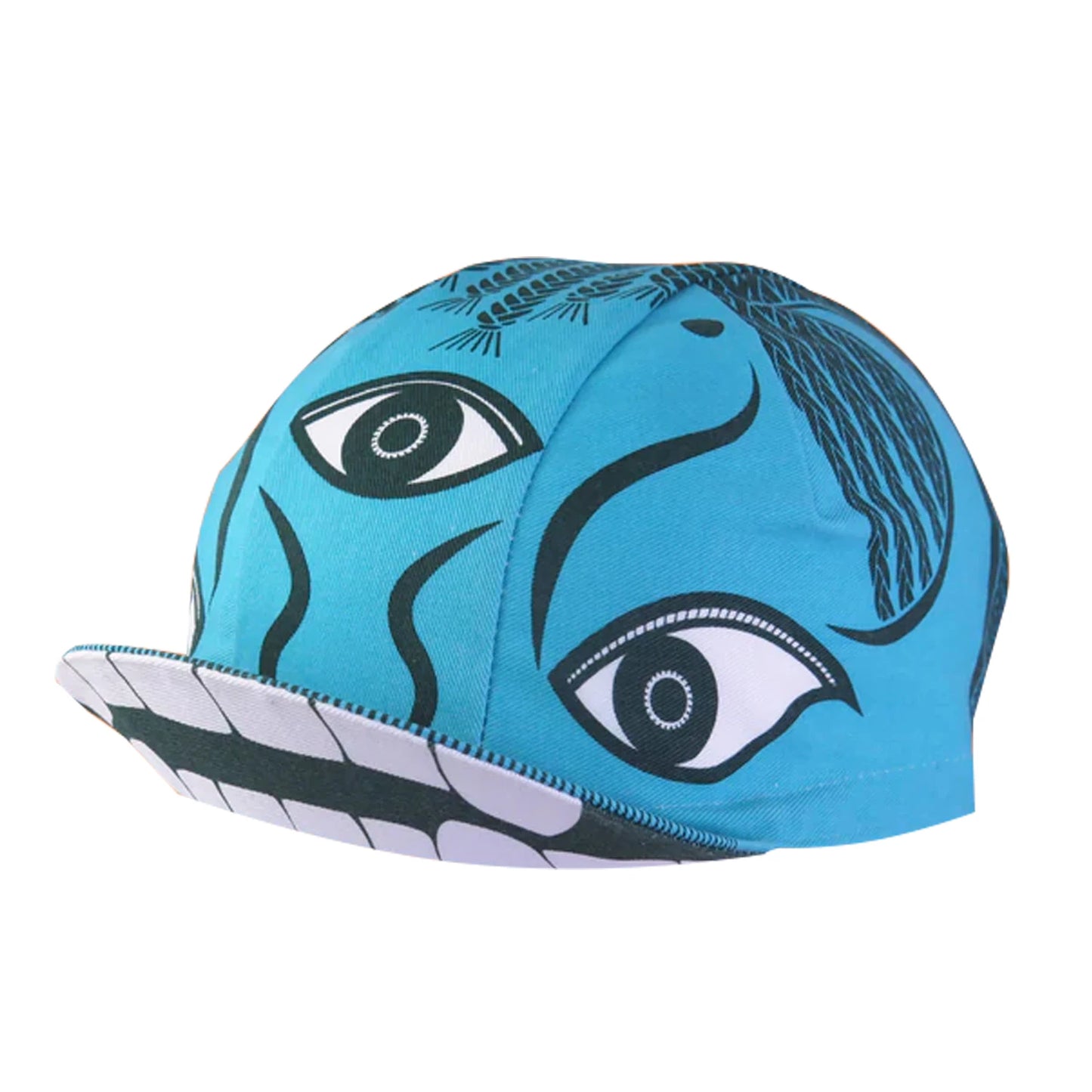SweetMatt Classic Retro Pizza Dinosaur Bulldog Green White Red  Polyester Bicycle Men's Caps Quick Dry Cycling Sports Balaclava