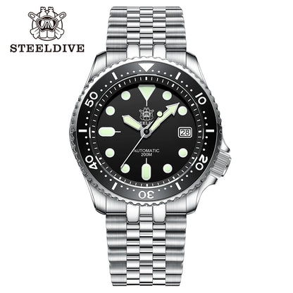 STEELDIVE SD1973 Men's Dive Watch NH35 Automatic Mechanical Men's Watch Luminous Ceramic Bezel Diver watch men watches Sapphire