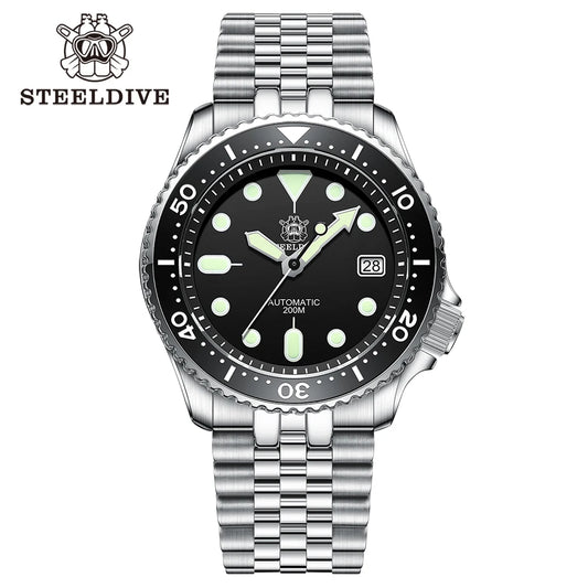 STEELDIVE SD1973 Men's Dive Watch NH35 Automatic Mechanical Men's Watch Luminous Ceramic Bezel Diver Watch Men Watches Sapphire