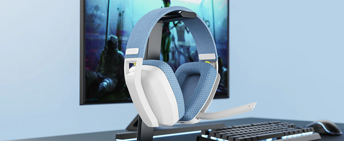 BINNUNE BW06 casques Bluetooth Gamer avec micro casque de jeu sans fil 2.4GHz avec Microphone pour PS5 PS4 PC Mac Playstation