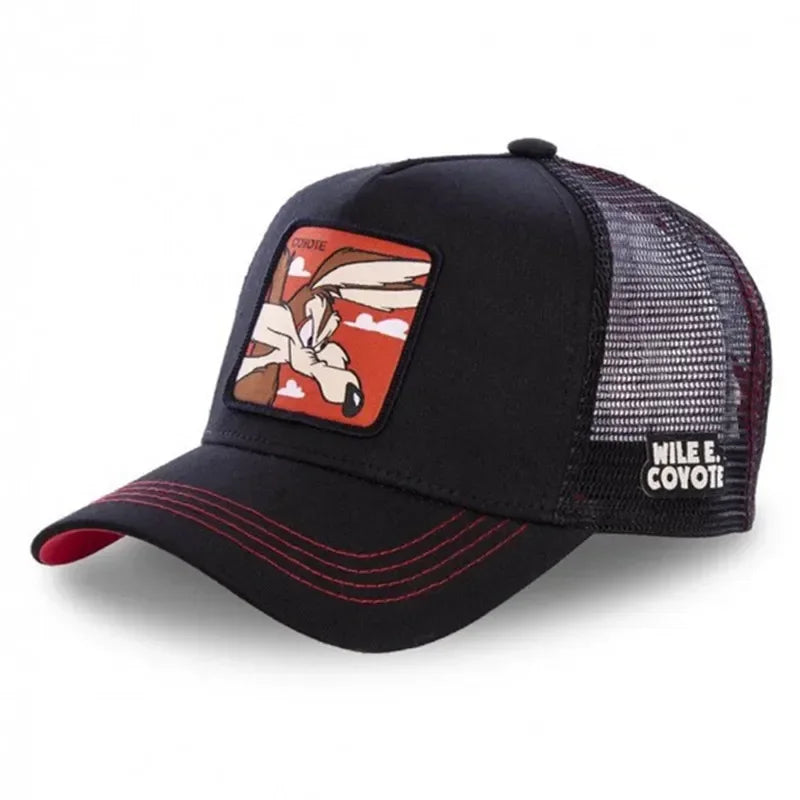 Czapka unisex z motywem anime, naszywka haftowana, czapka baseballowa, czapka typu trucker, czapki siatkowe, czapka przeciwsłoneczna