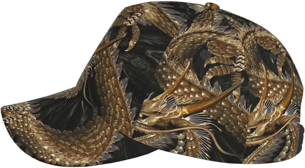 Czapka z daszkiem Dragon Snapback – męskie czapki baseballowe, męskie czapki przeciwsłoneczne, regulowana czapka typu „trucker” dla kobiet i mężczyzn