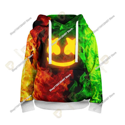 Bluza z kapturem Fortnite z nadrukiem dla dzieci 2-14Y, bluzy dla chłopców i dziewczynek, modna kurtka Harajuku, odzież dziecięca, gry, kostium cosplay
