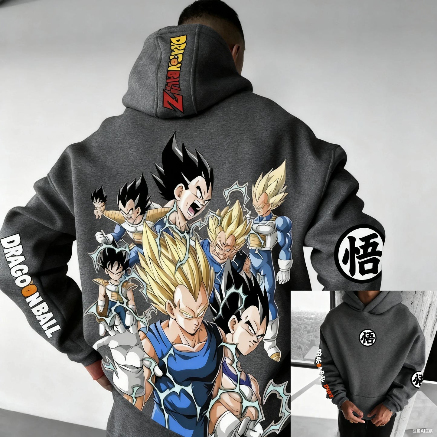 Dragon Ball Z Anime Hoodie Men Women Cotton Streetwear Casual Pullover Sweatshirt Cartoon Print Goku Vegeta Jacket Spring Autumn