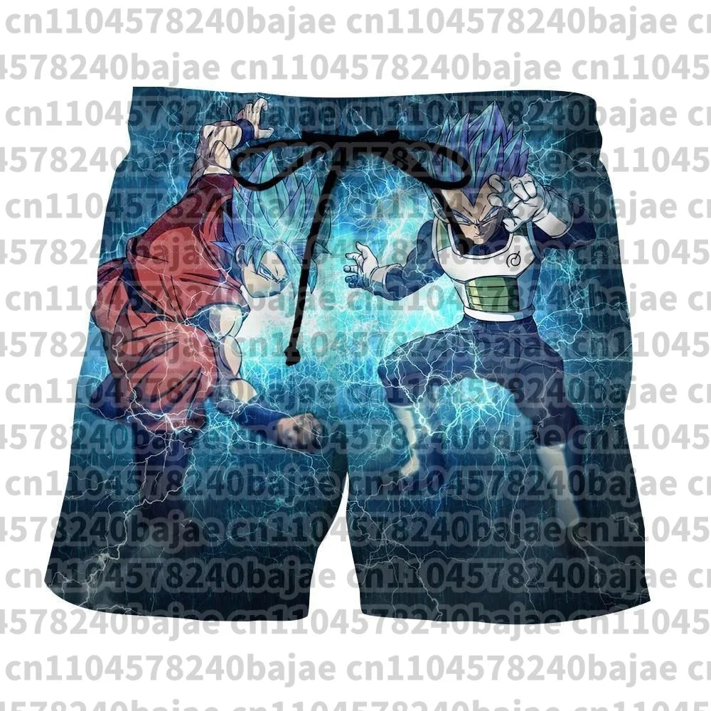2026 New Dragon Ball Gohan Kid Super Saiyan Manga Print Quick Dry Shorts Men Casual Beach Wear Gym Workout Sports Board Shorts
