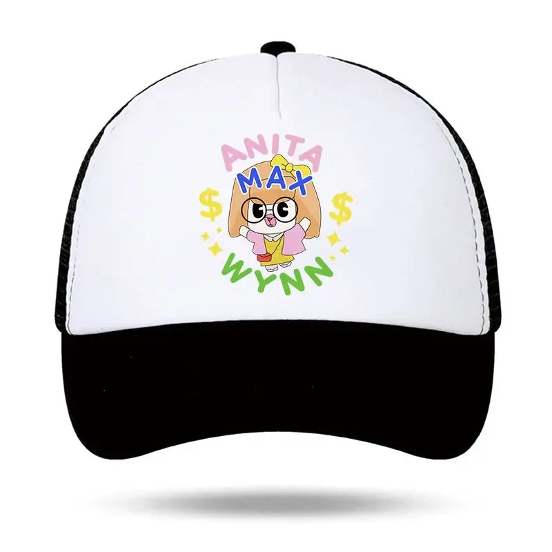Trendy Anita Max Wynn Foam Trucker Hat Trendy Cute Mesh Snapback Caps Boy Girl Daily Sun Beach Fisherman Cap Female Summer Cap
