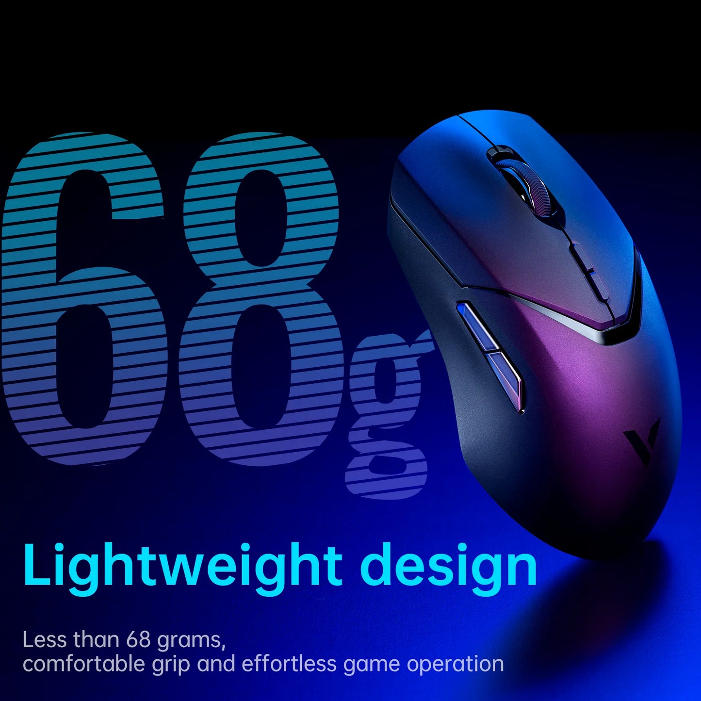 Rapoo VT9PRO PAW3398 безжична геймърска мишка 68g, кабелна, програмируема, ергономична, 26000DPI, презареждаема чрез Type C, аксесоар за PC геймъри