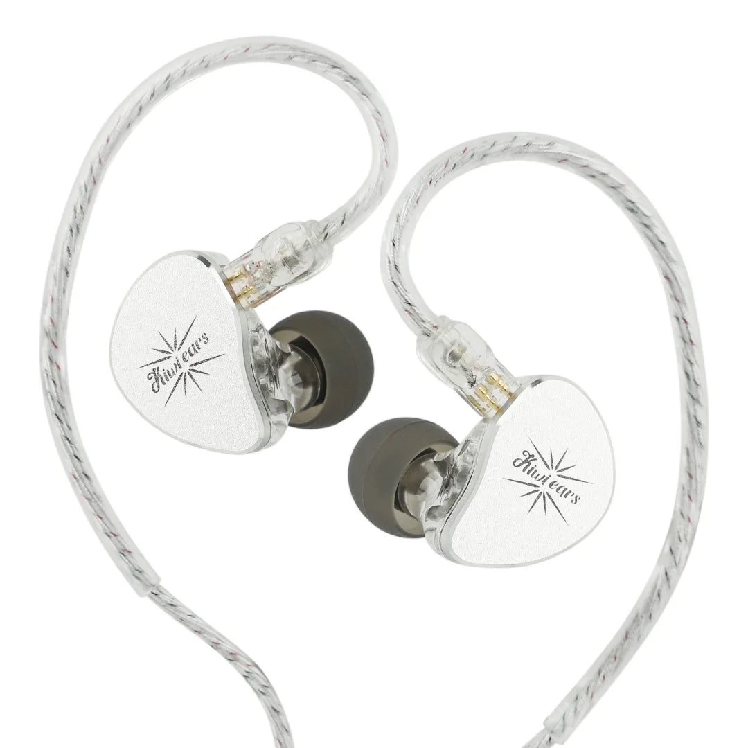 Kiwi Ears Belle 10mm DLC Dynamic Driver in-Ear Monitor, HiFi Wired Earbuds with Dual Silver-Plated Cables, Professional  linsoul