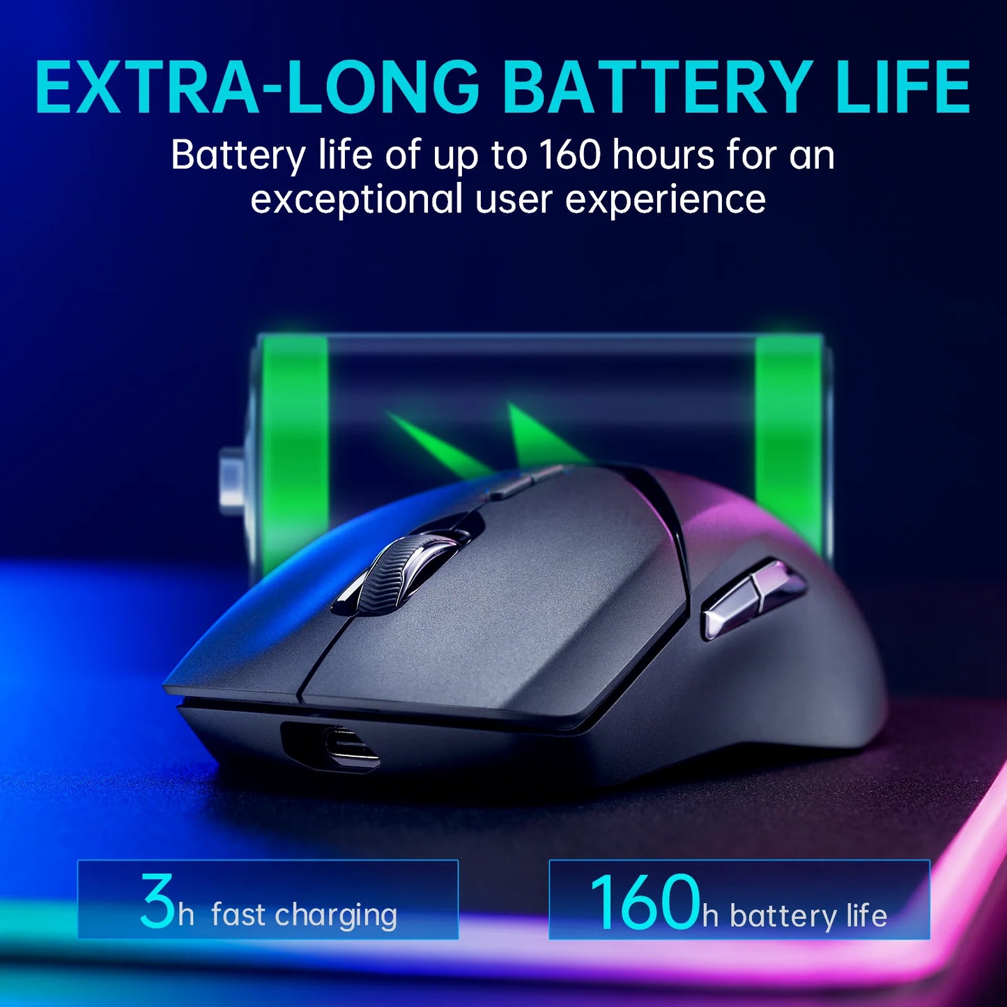 Rapoo VT9PRO PAW3398 безжична геймърска мишка 68g, кабелна, програмируема, ергономична, 26000DPI, презареждаема чрез Type C, аксесоар за PC геймъри