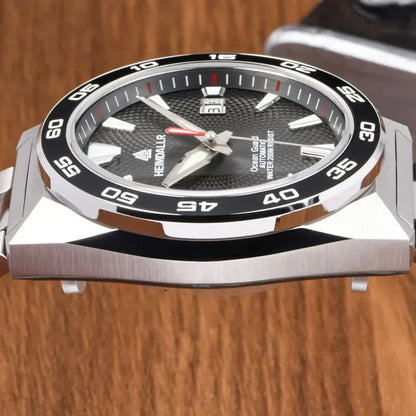 Heimdallr Monster GS Diver Men's Watch 43mm Blue Dial Sapphire Ceramic Bezel NH35 Automatic Movement Stainless Bracelet 20Bar