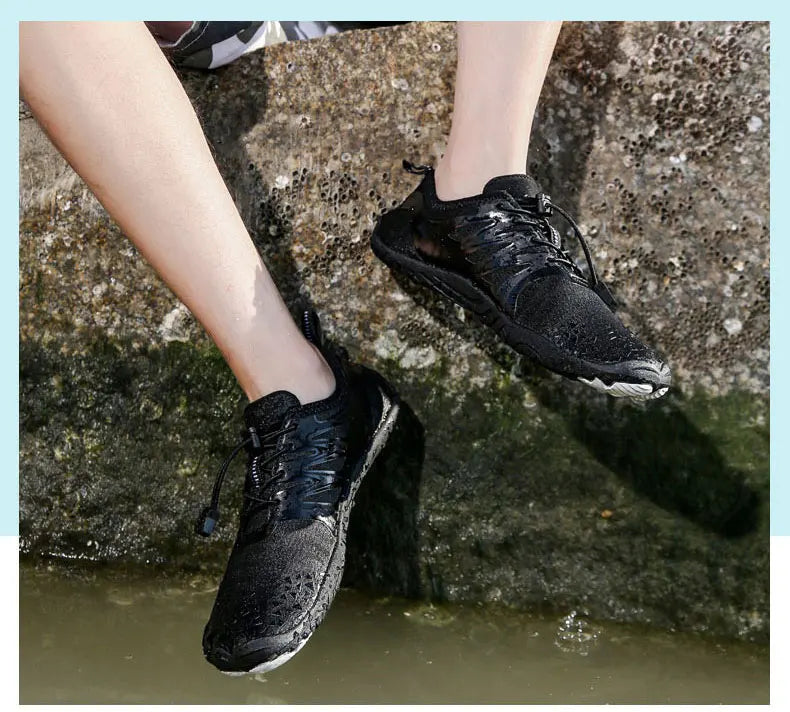 EOCENE pánske a dámske barefoot outdoorové športové aqua topánky, rýchloschnúce tenisky do vody na pláž, plávanie, fitness, brodenie, turistiku a cyklistiku
