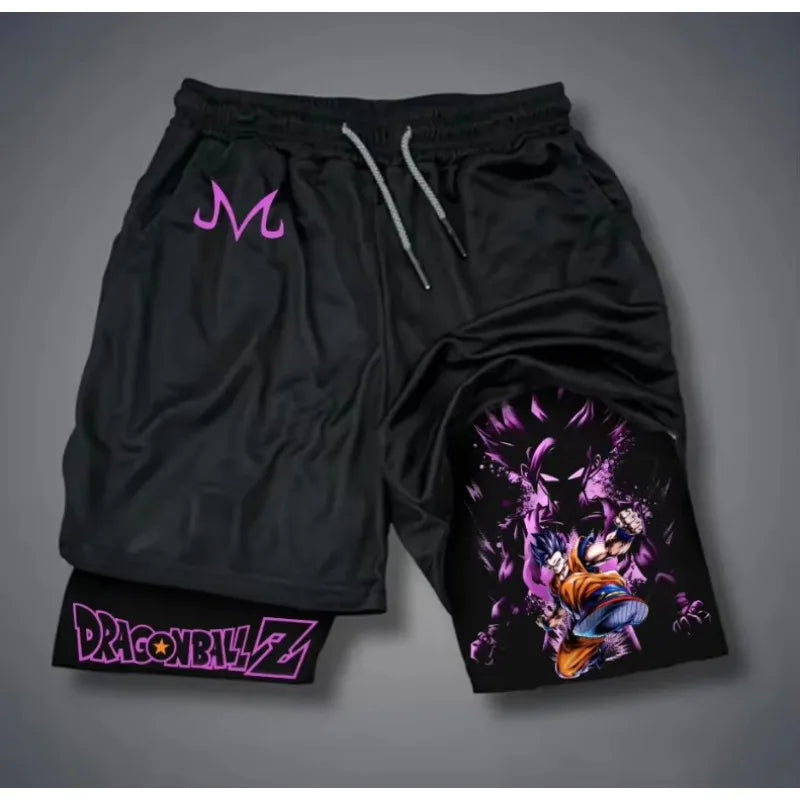 2026 Dragon Ball Printed Double-layered Shorts GOKU American Sporty Comfortable and Fashionable Men's Loose and Breathable Pants
