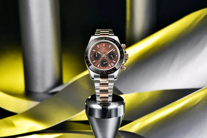 PAGANI DESIGN chronograafhorloge voor heren – Luxe quartz-polshorloge, verlicht en waterdicht.