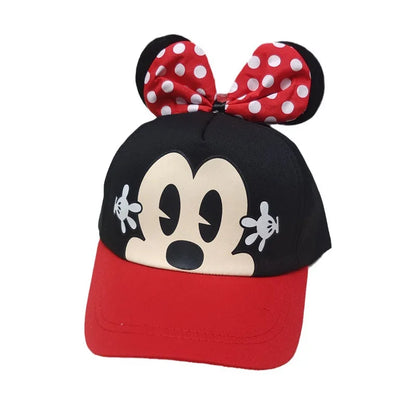 Casquette de baseball Disney Minnie Mickey Anime en coton et polyester, avec personnage de dessin animé, visière, pour déguisement, cadeau d'anniversaire pour enfants
