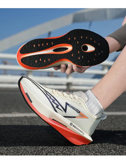 2026 bėgimo bateliai su anglies pluošto plokšte maratonui, vyrams ir moterims, sportiniai, kvėpuojantys, lengvi, patogūs, neslystantys laisvalaikio sportbačiai, naujiena