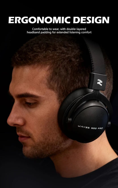 TALOMEN W550x Studio-Kopfhörer – Professionelle kabelgebundene Over-Ear-DJ-Monitor-Kopfhörer mit 50mm Treibern und abnehmbarem Kabel