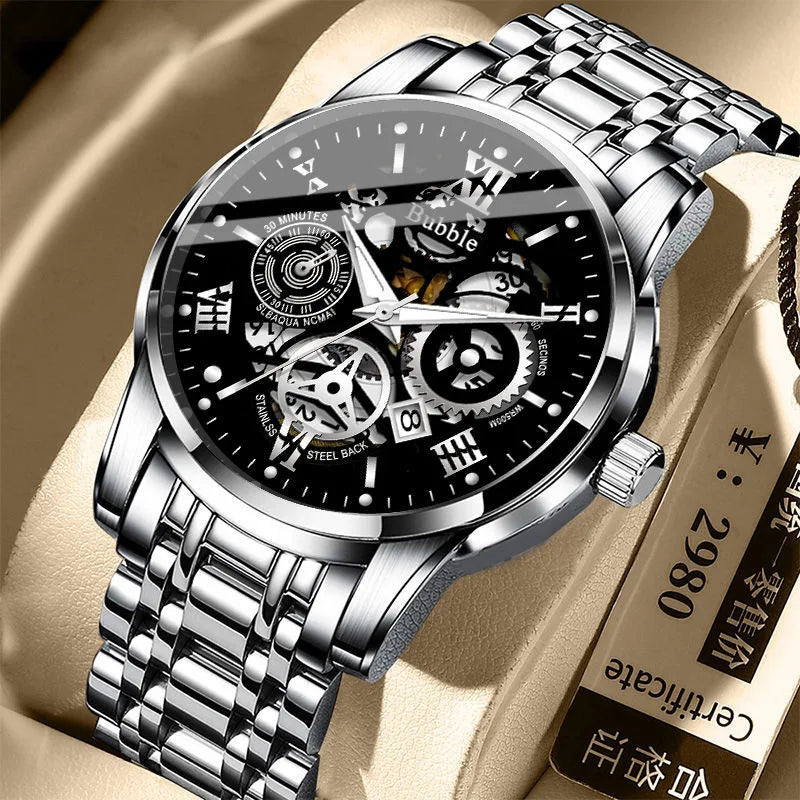 Montre pour homme UTHAI L93 : un modèle tendance, haut de gamme et polyvalent, au style « luxe accessible ». Cette montre à quartz est dotée d'un cadran ajouré avec chiffres romains et bénéficie d'une étanchéité.