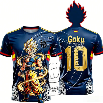 Dragon Ball Retro Super Goku 10 3D Print Quick Dry Breathable Unisex Football Basketball Anime Casual Sports Short Sleeve Tee