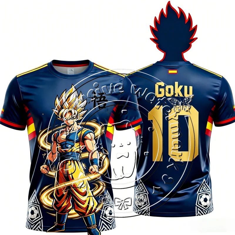 Dragon Ball Retro Super Goku 10 3D Print Quick Dry Breathable Unisex Football Basketball Anime Casual Sports Short Sleeve Tee
