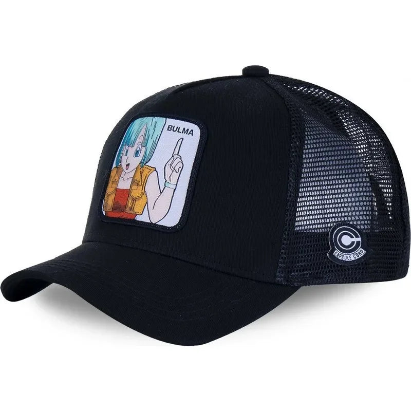 „Dragon Ball Buu Goku“ kepurė – vasarinė kelioninė kepurė su snapeliu, vyriška, siuvinėta, hip-hop stiliaus, su saulės skydeliu, reguliuojama, „trucker“ stiliaus tinklinė kepurė