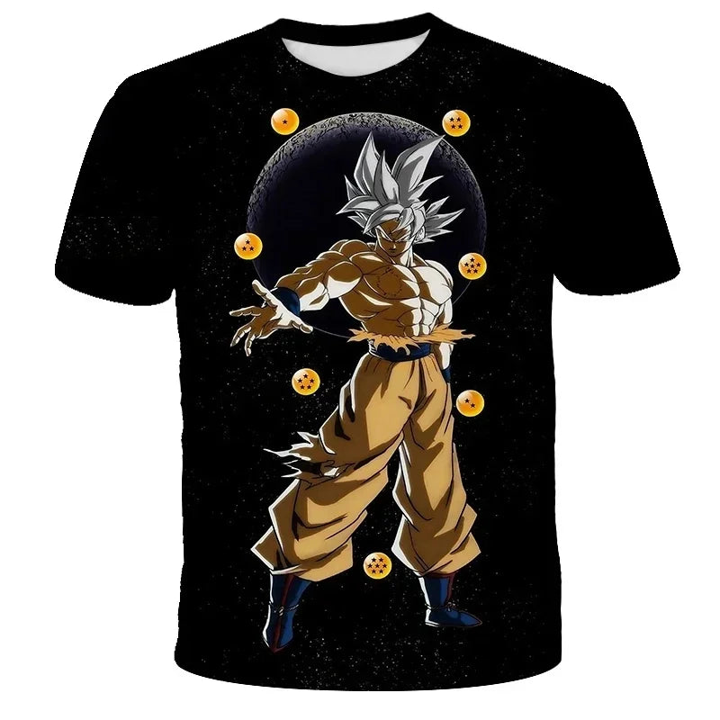 2026 Dragon Ball Z Graphic Print 3D Kids Summer Short Sleeve T-Shirt Top 2025 Hot Selling Cool Super Kids Adult T-Shirt Goku Y2k