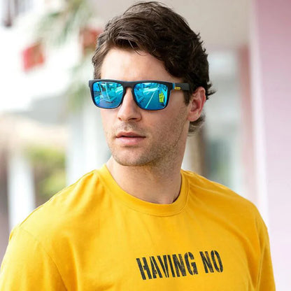 Oculos Masculino Custom Made Myopia Minus Prescription Polarized Lens Square Full-rim Sports Colorful Mirror Sunglasses -1 To-5