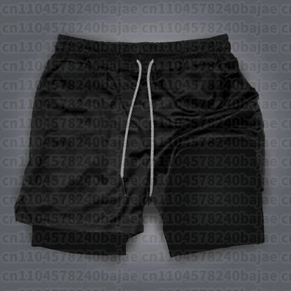 2026 Dragon Ball Animation Peripheral Double-layer Shorts American Men's Trend Fashion Breathable Loose Sports Pants