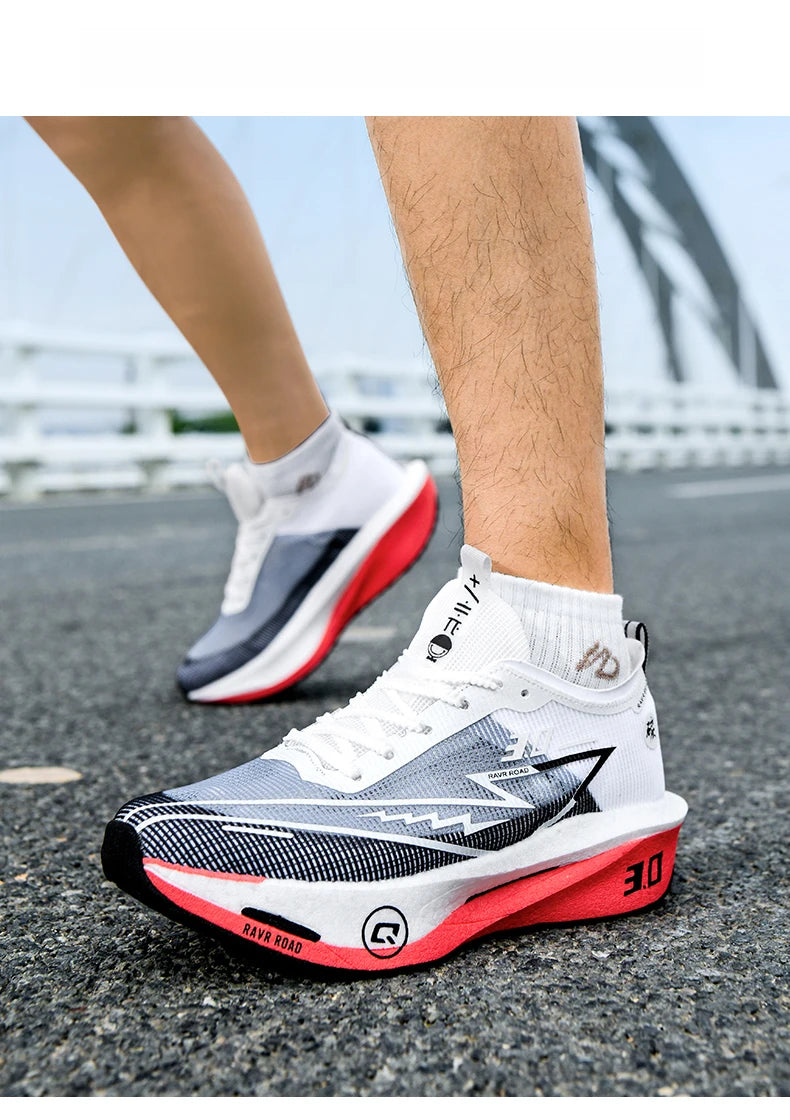 Sapatilhas de Homem em Mesh Confortáveis 2025, Ténis de Corrida com Placa de Carbono 3.0, Amortecimento, Desporto, Treino, Jogging e Corrida Especializada