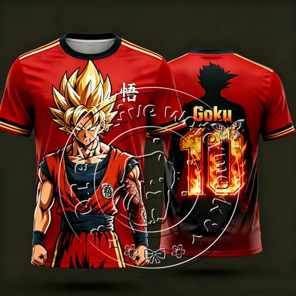 Dragon Ball Retro Super Goku 10 3D Print Quick Dry Breathable Unisex Football Basketball Anime Casual Sports Short Sleeve Tee