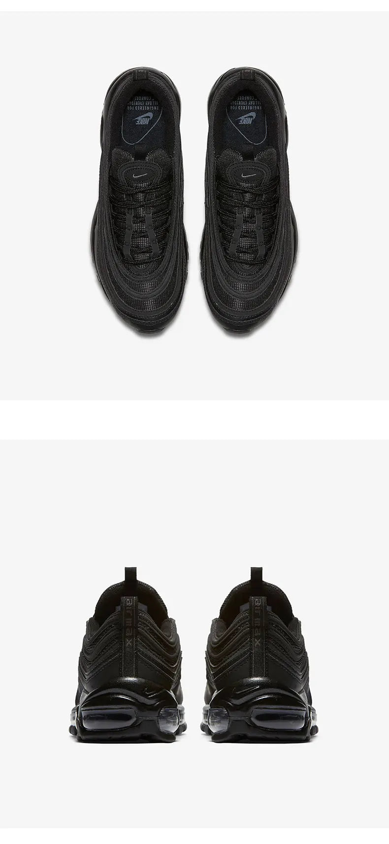 Oryginalne damskie buty do biegania Nike AIR MAX 97 z poduszką powietrzną typu „Bullet” 921733-001