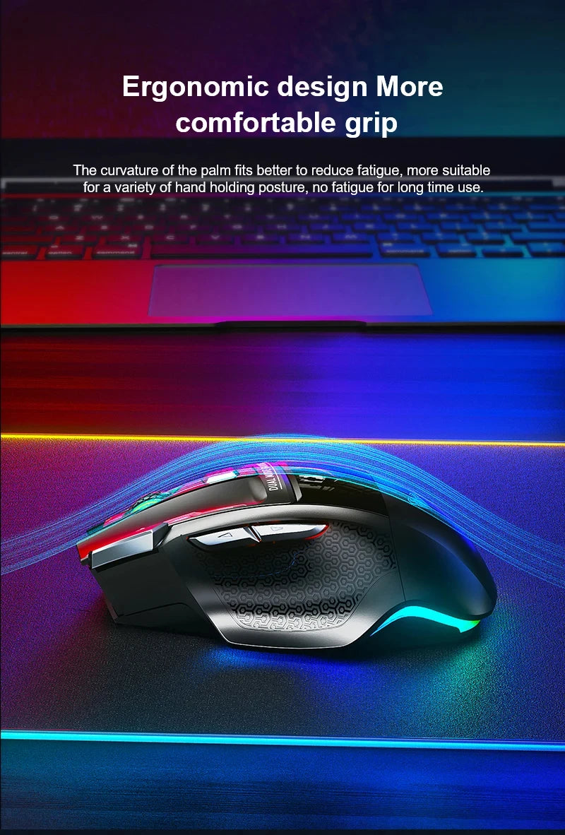AULA SC550 Wireless Gaming Mouse Dual-mode Rechargeable Luminous Mechanical gaming mouse for Desktop/laptop E-sports USB Mouse
