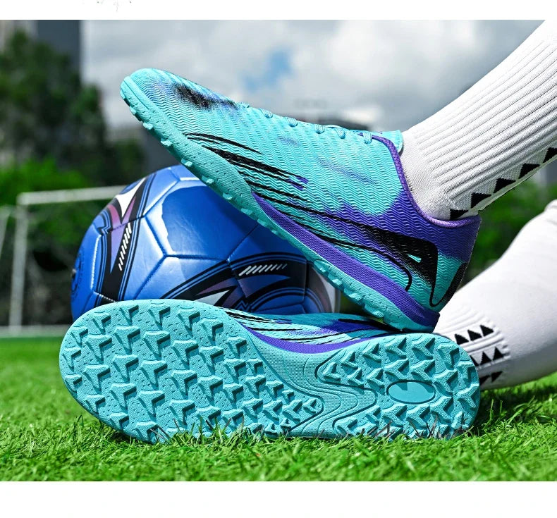 Nouvelles chaussures de Football en plein air pour hommes crampons chaussures de Football professionnelles bottes de terrain de Football pour enfants baskets d'entraînement confortables et antidérapantes