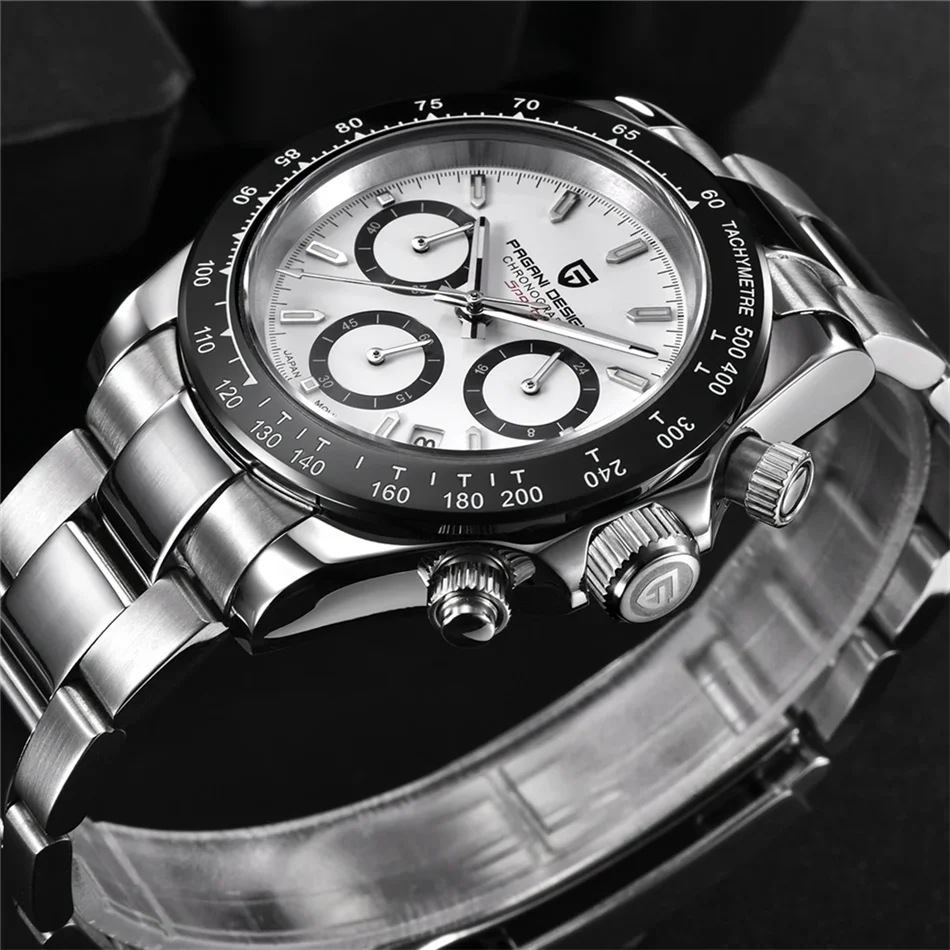 New PAGANI DESIGN PD1644 Luxury Men's Quartz Watch Automatic Date Wristwatches Sport 100m Waterproof Chronograph Men Gift